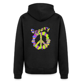 Hippie - Veste à capuche bio Premium Unisexe - noir - Dos - Nico (187cm)