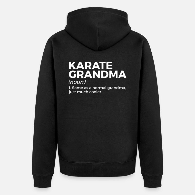 Karaté - Veste à capuche bio Premium Unisexe - noir