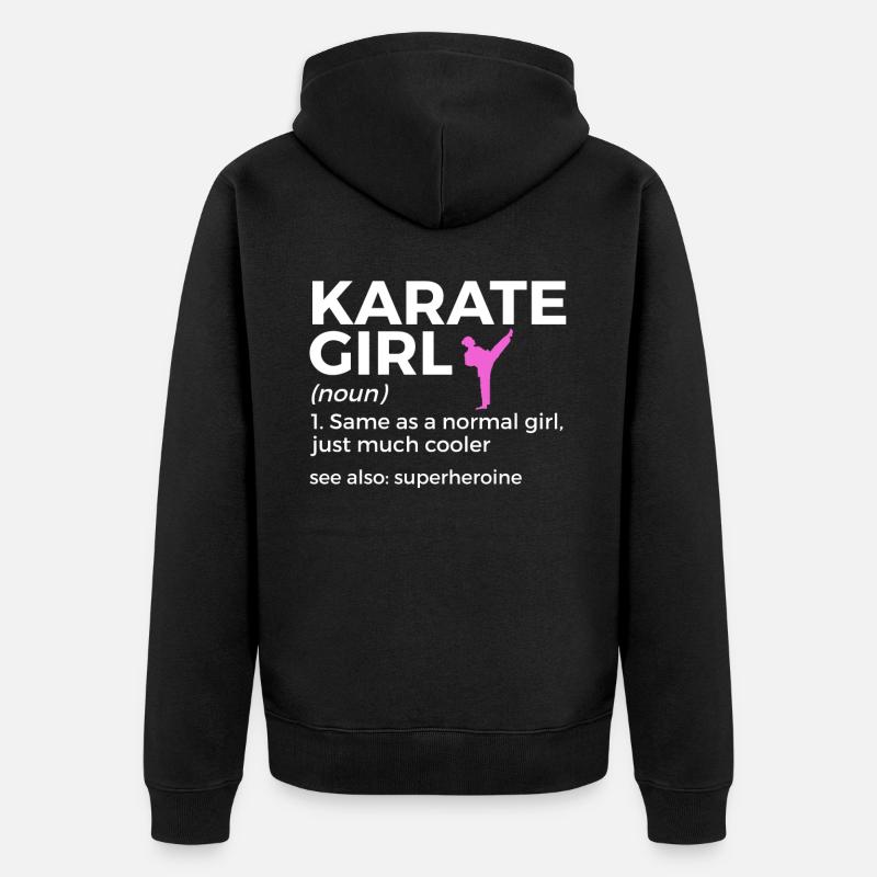 Karaté - Veste à capuche bio Premium Unisexe - noir