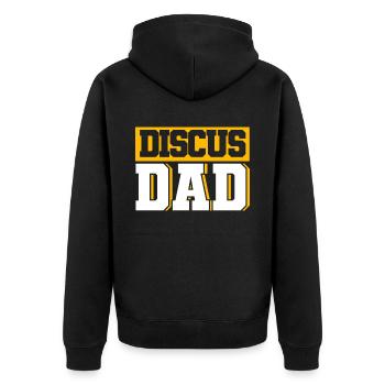 Discus Throw Discus Thrower Gift - Unisex Premium Organic Zip Hoodie - black - Back - Nico (187cm)
