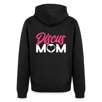 Discus Throw Discus Thrower Gift - Unisex Premium Organic Zip Hoodie - black - Back - Nico (187cm)