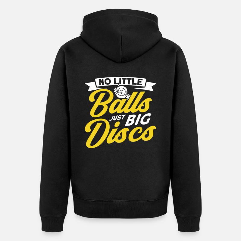 Diskuswerfen Diskuswerfer Geschenk - Unisex Premium Bio Zip Hoodie - Schwarz
