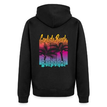 Carlisle Beach Barbade - Veste à capuche bio Premium Unisexe - noir - Dos - Nico (187cm)