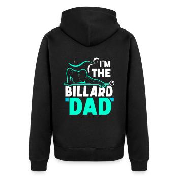Je suis le billard Billard-Papa Billard Pool - Veste à capuche bio Premium Unisexe - noir - Dos - Nico (187cm)