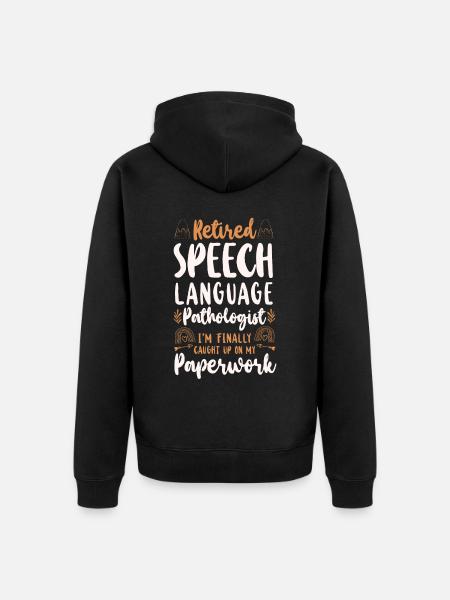 Speech Therapist Therapy Assistant - Unisex Premium Organic Zip Hoodie - black