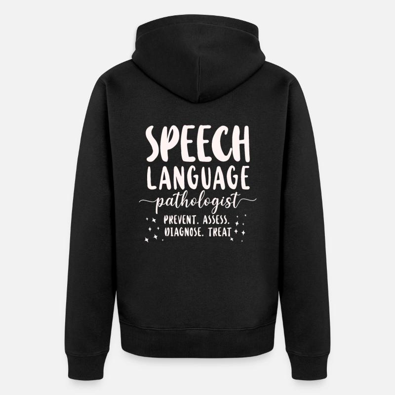 Assistant orthophoniste - Veste à capuche bio Premium Unisexe - noir