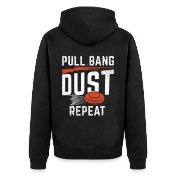 Clay Pigeon Shooting & Funny Sport Shooter Clay Pigeons - Veste à capuche bio Premium Unisexe - noir - Dos - Nico (187cm)