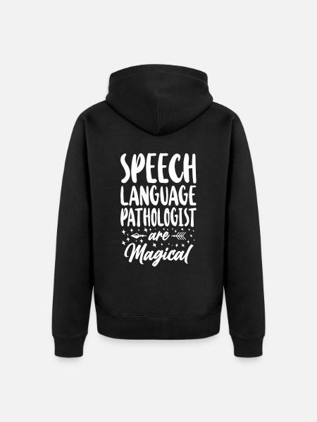 Speech Therapist Therapy Assistant - Unisex Premium Organic Zip Hoodie - black