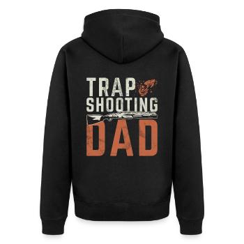 Clay Pigeon Shooting & Funny Sport Shooter Clay Pigeons - Veste à capuche bio Premium Unisexe - noir - Dos - Nico (187cm)