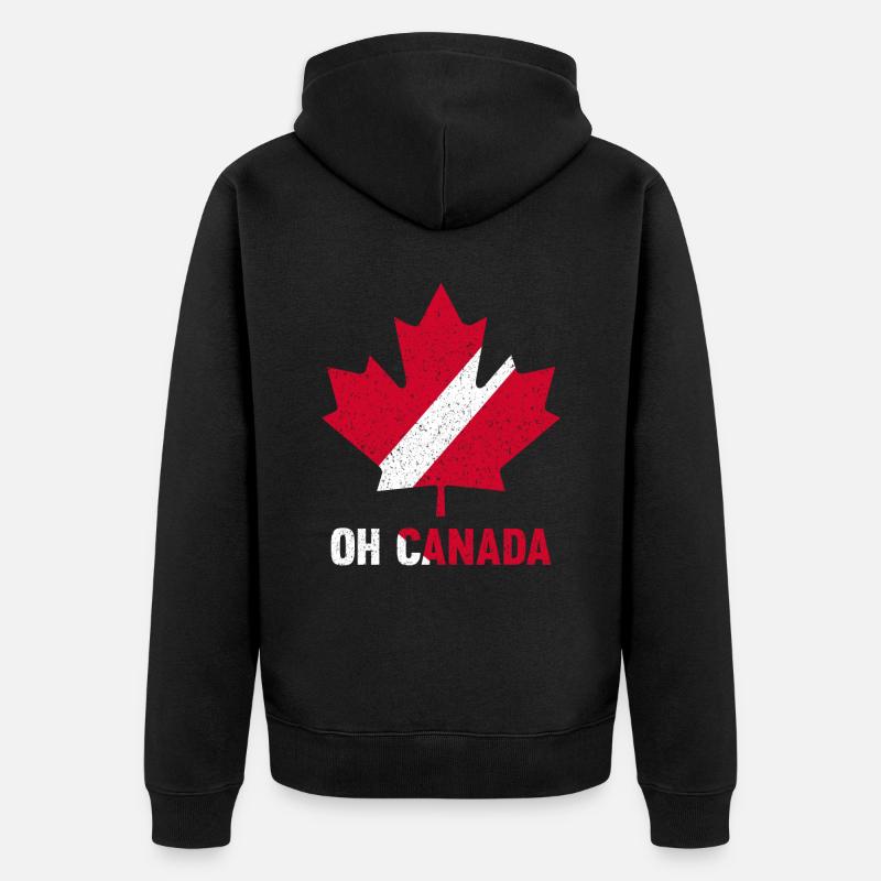 Oh Canada - Veste à capuche bio Premium Unisexe - noir