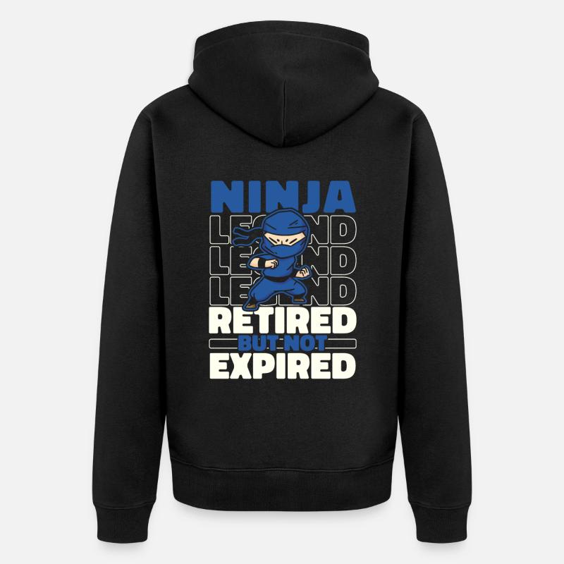 Ninja à la retraite - Veste à capuche bio Premium Unisexe - noir