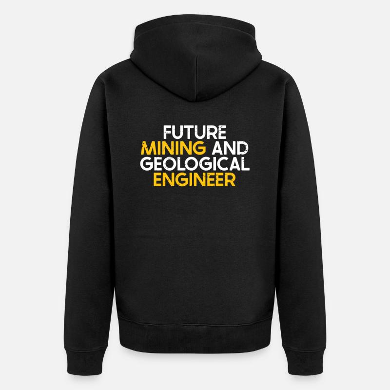 Engineer Mining Engineer - Unisex Premium Organic Zip Hoodie - black