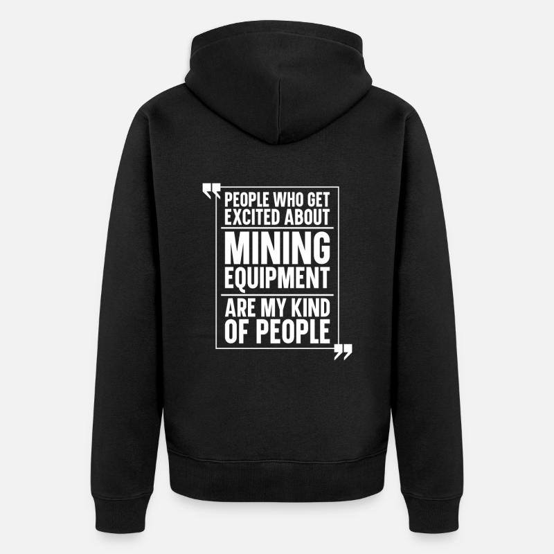 Engineer Mining Engineer - Unisex Premium Organic Zip Hoodie - black