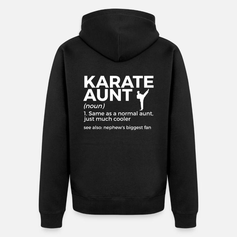 Karaté - Veste à capuche bio Premium Unisexe - noir