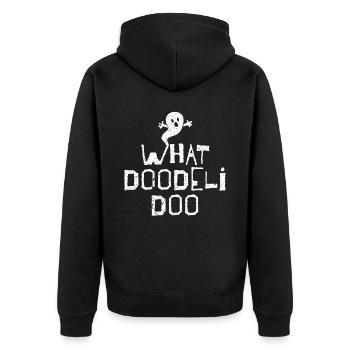Ghosts Spirit Halloween Replacement Costume - Unisex Premium Organic Zip Hoodie - black - Back - Nico (187cm)