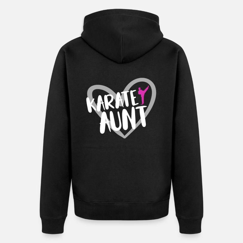 Karate - Unisex Premium Bio Zip Hoodie - Schwarz