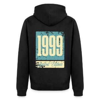 1999 Naissance Anniversaire Année de naissance - Veste à capuche bio Premium Unisexe - noir - Dos - Nico (187cm)