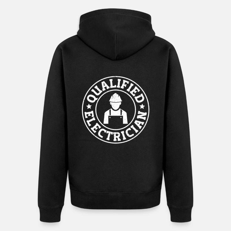 Électricien de construction - Veste à capuche bio Premium Unisexe - noir