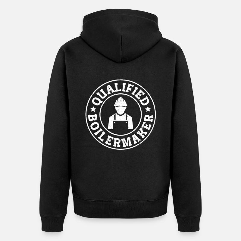 Chaudronnier de construction - Veste à capuche bio Premium Unisexe - noir