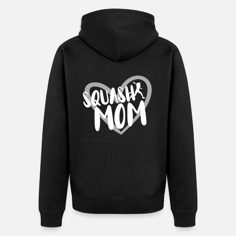 Squash Spieler - Unisex Premium Bio Zip Hoodie - Schwarz