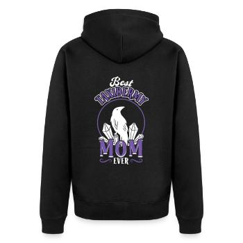 Best Taxidermy Mom Ever - Unisex Premium Bio Zip Hoodie - Schwarz - Hinten - Nico (187cm)