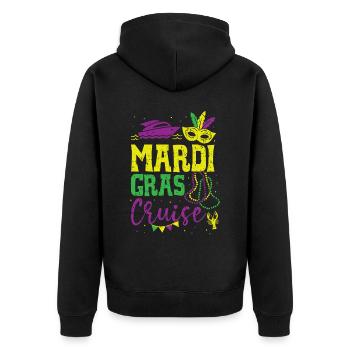 Mardi Gras Cruise New Orleans Louisiana Parade - Unisex Premium Organic Zip Hoodie - black - Back - Nico (187cm)