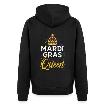 Mardi Gras Queen New Orleans Louisiana Parade - Unisex Premium Organic Zip Hoodie - black - Back - Nico (187cm)