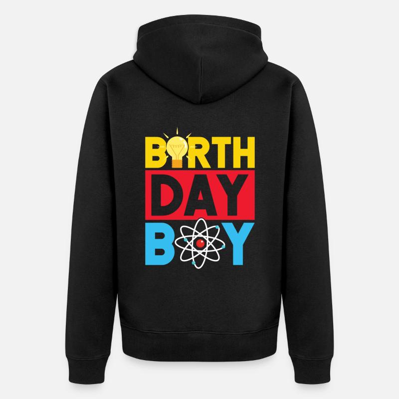 Science Birthday Garçon - Veste à capuche bio Premium Unisexe - noir