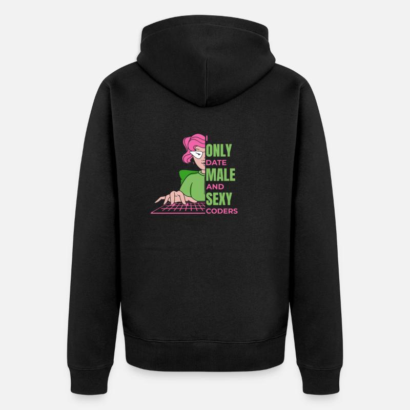 Developer Coder Programmer Humor - Unisex Premium Organic Zip Hoodie - black