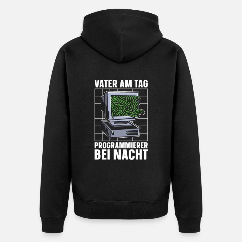 Entwickler Coder Programmierer - Unisex Premium Bio Zip Hoodie - Schwarz