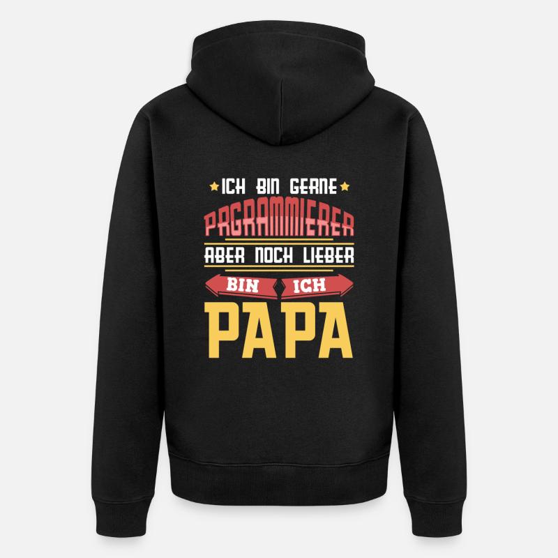 Entwickler Coder Programmierer - Unisex Premium Bio Zip Hoodie - Schwarz