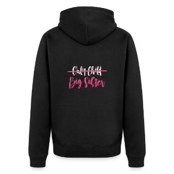 Grande sœur Frère frères et sœurs Cadeau - Veste à capuche bio Premium Unisexe - noir - Dos - Nico (187cm)