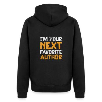 Auteur Auteurs Écrivain Livre Cadeau - Veste à capuche bio Premium Unisexe - noir - Dos - Nico (187cm)