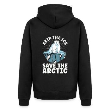 Réchauffement climatique Sautez la conscience de l’environnement de glace - Veste à capuche bio Premium Unisexe - noir - Dos - Nico (187cm)
