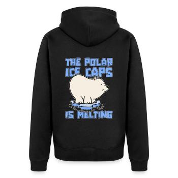 Réchauffement climatique Les calottes glaciaires polaires Activisme scientifique - Veste à capuche bio Premium Unisexe - noir - Dos - Nico (187cm)