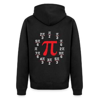Mathelehrer Mathelehrer Mathematiker Pi Day - Unisex Premium Bio Zip Hoodie - Schwarz - Hinten - Nico (187cm)