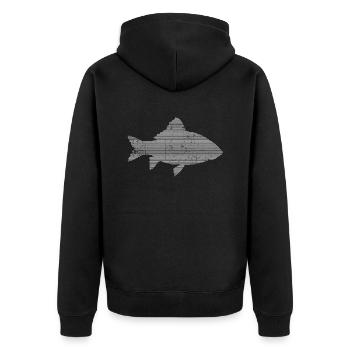 Poisson - Veste à capuche bio Premium Unisexe - noir - Dos - Nico (187cm)