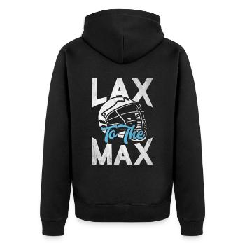 Maillot LAX & Funny Lacrosse Sports Citation - Veste à capuche bio Premium Unisexe - noir - Dos - Nico (187cm)