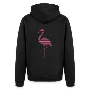 Flamant - Veste à capuche bio Premium Unisexe - noir - Dos - Nico (187cm)