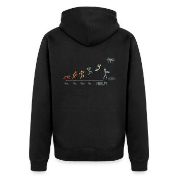 Drone Pilot Drone Quadcopter Week-end - Veste à capuche bio Premium Unisexe - noir - Dos - Nico (187cm)