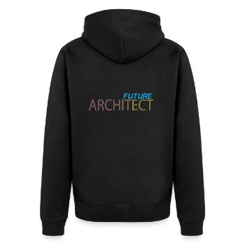 Future Architect Architecture - Unisex Premium Organic Zip Hoodie - black - Back - Nico (187cm)