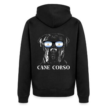 Cane Corso Argentine Drapeau argentin - Veste à capuche bio Premium Unisexe - noir - Dos - Nico (187cm)