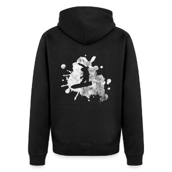 Splash - Snowboard - (3) - Veste à capuche bio Premium Unisexe - noir - Dos - Nico (187cm)