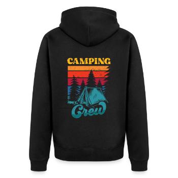 Équipe de camping Camp Camping Camper Camping - Veste à capuche bio Premium Unisexe - noir - Dos - Nico (187cm)