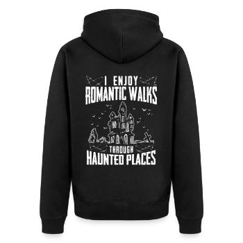 Ghost Hunter, compteur EMF, caméra thermique - Veste à capuche bio Premium Unisexe - noir - Dos - Nico (187cm)