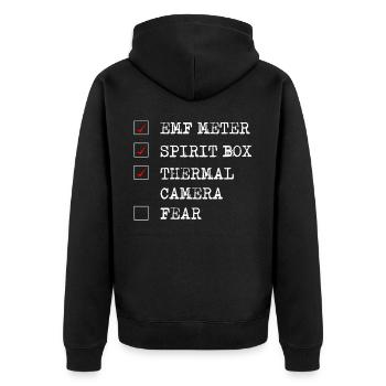 Ghost Hunter, compteur EMF, caméra thermique - Veste à capuche bio Premium Unisexe - noir - Dos - Nico (187cm)
