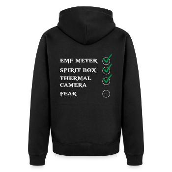 Ghost Hunter, compteur EMF, caméra thermique - Veste à capuche bio Premium Unisexe - noir - Dos - Nico (187cm)