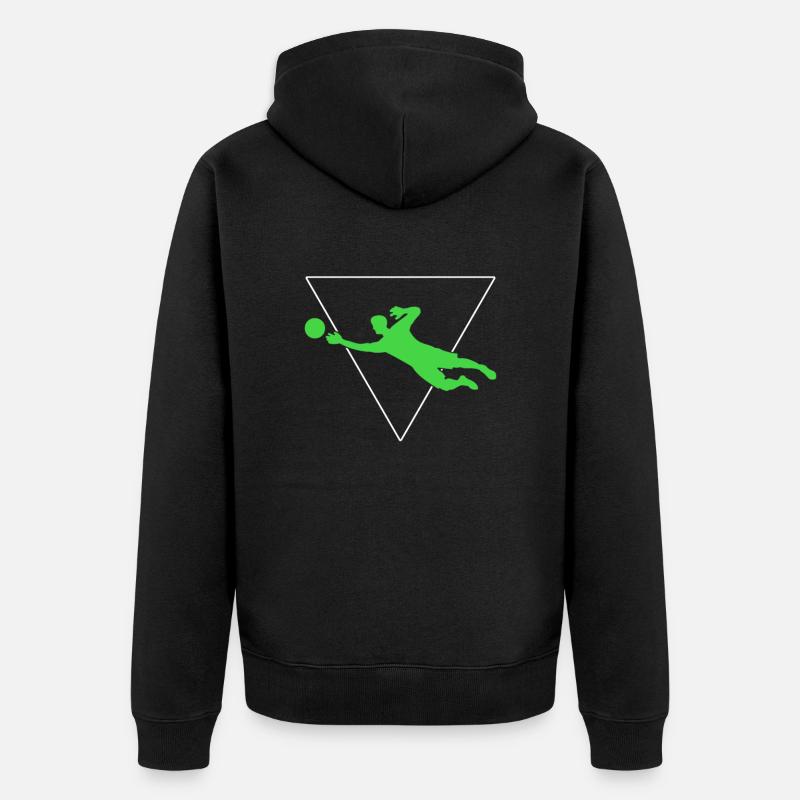 Torwart - Unisex Premium Bio Zip Hoodie - Schwarz