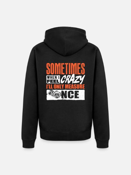 Zimmermann, Holzarbeiter - Unisex Premium Bio Zip Hoodie - Schwarz