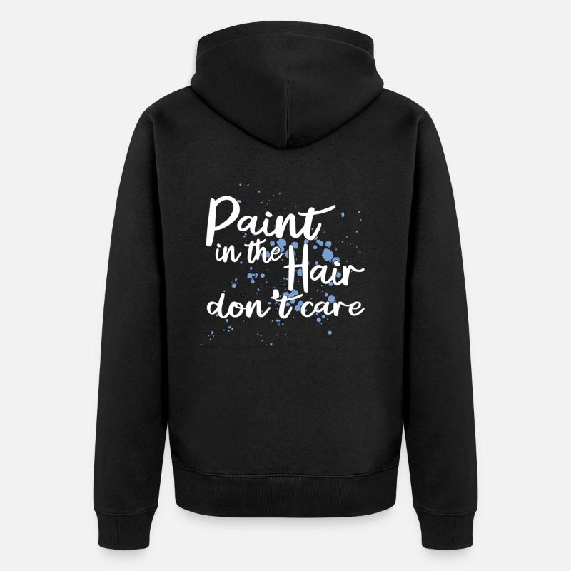 Peintre Vernisseur Fun - Veste à capuche bio Premium Unisexe - noir